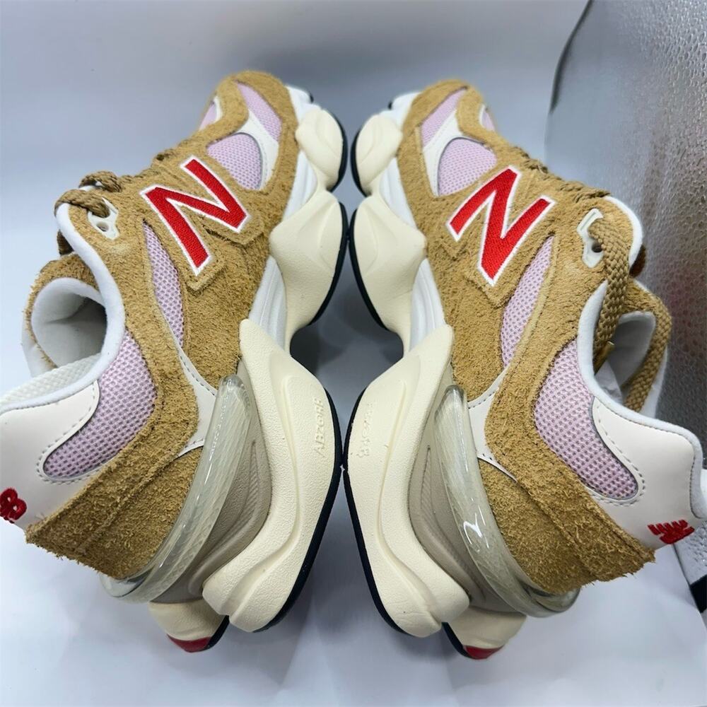 New Balance 9060 Sneakers Beige Pink Colorblock Lace Up Women's Size 6.5 | New - Picture 6 of 9